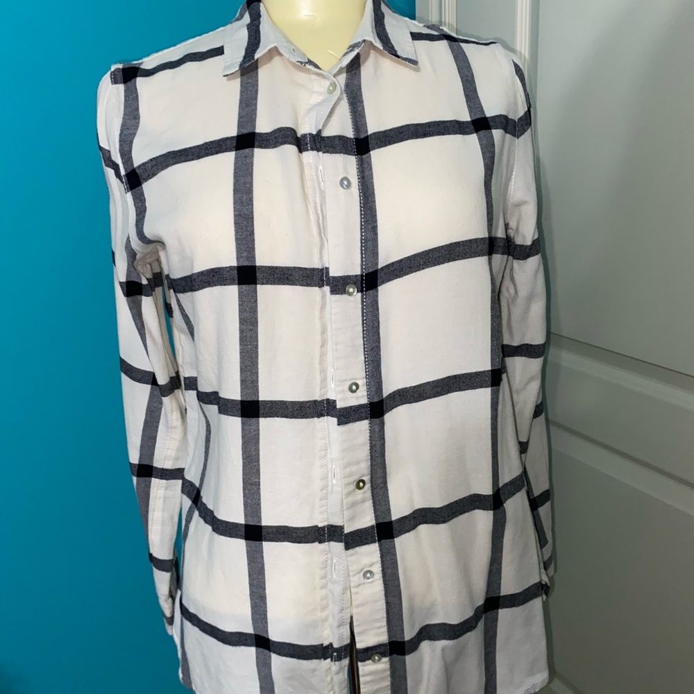 Plaid button down shirt